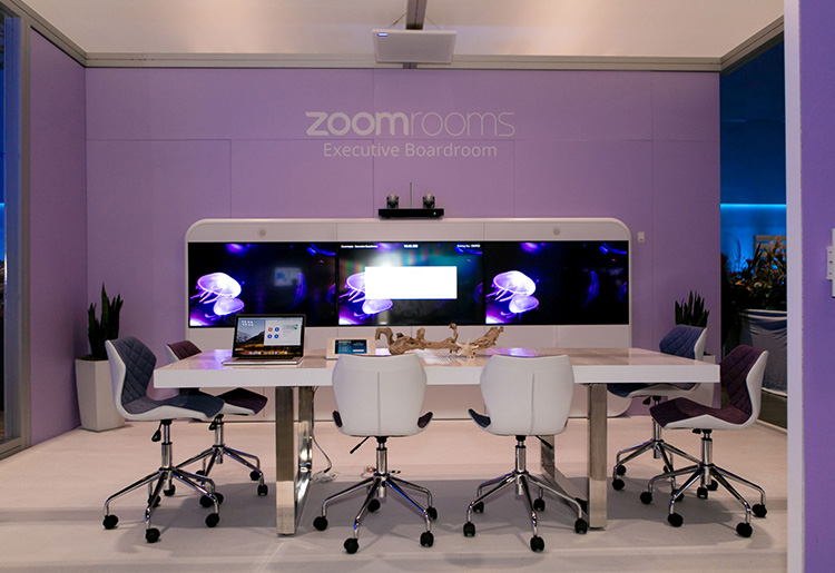 画像：Zoom Roomsの設置イメージ