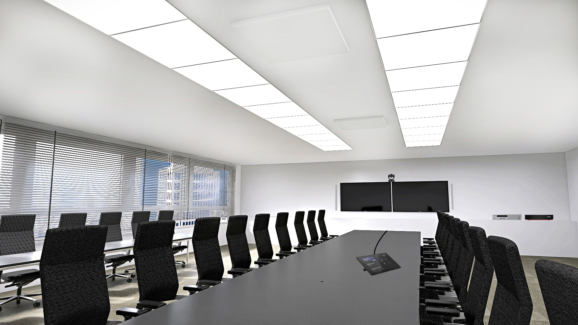 大会議室にMicrosoft Teams Roomsを導入した構成イメージ
