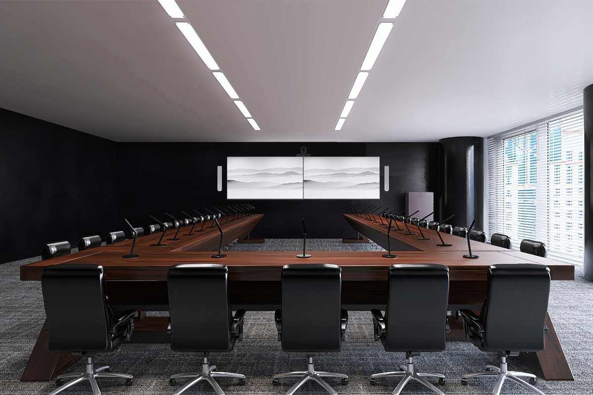 役員会議室にテレビ会議システム(H.323)を導入した構成イメージ