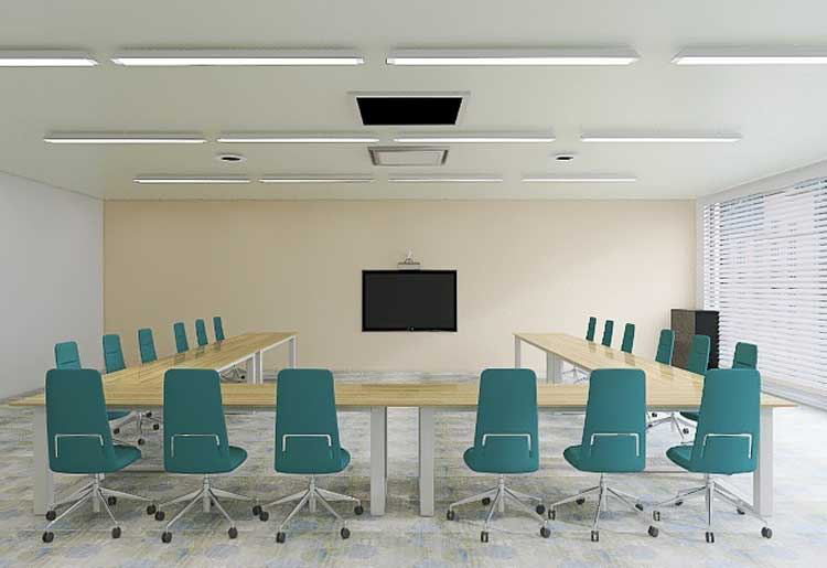 大会議室でのテレビ会議システムの構成例