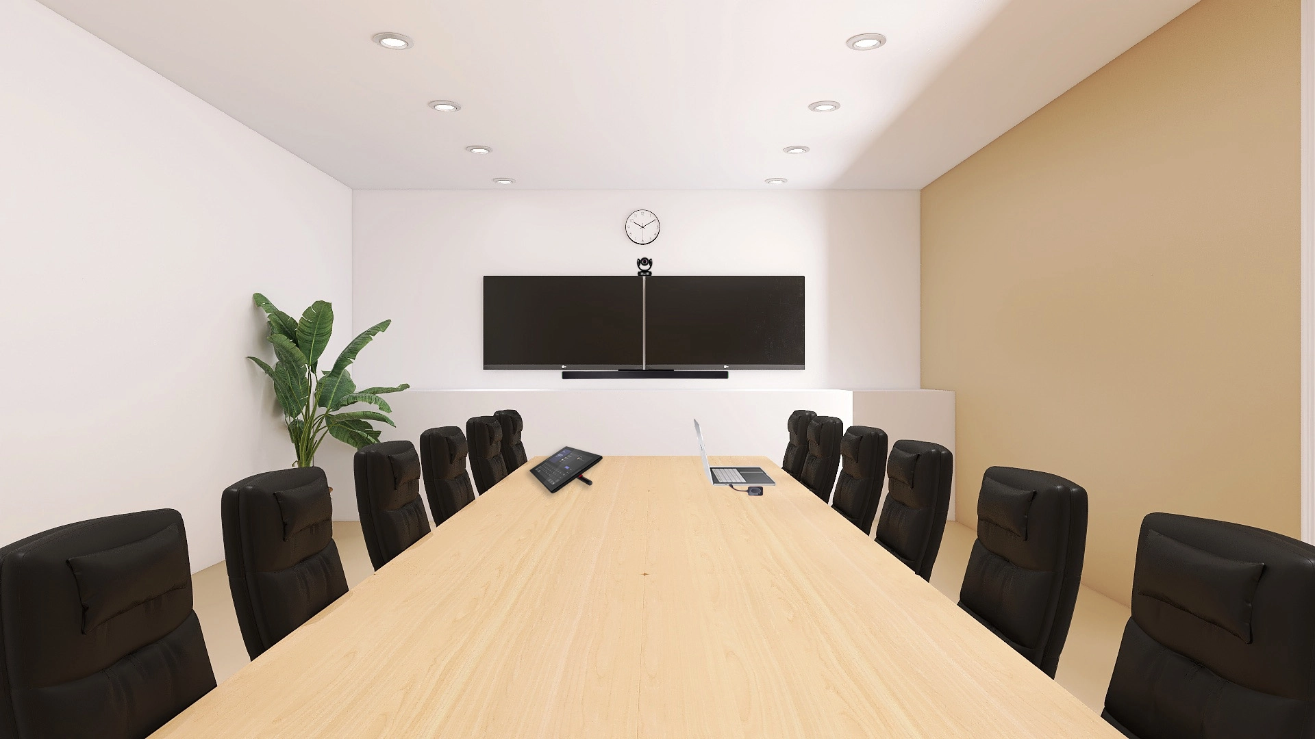 中会議室にMicrosoft Teams Roomsを導入した構成イメージ