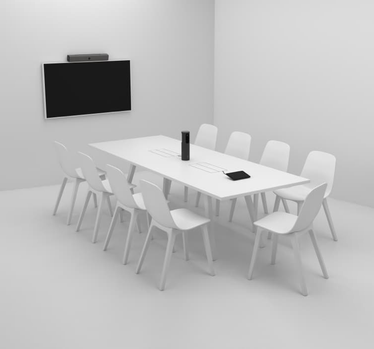 Neat Centerの利用イメージ:会議テーブルの中央に設置