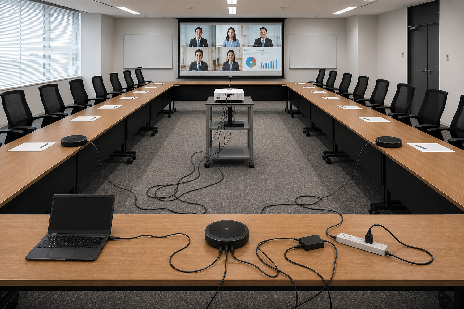 【原因】会議室規模に対して音声設備が適していない
